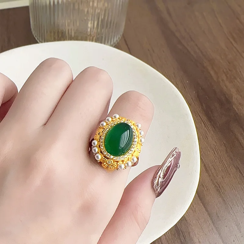 Luxury 24K 9999 Pure Gold real gold Western Retro Ring Women's Emerald Ring Opening Adjustable
Luxury 24K 9999 Pure Gold real gold Western Retro Ring Women's Emerald Ring Opening Adjustable