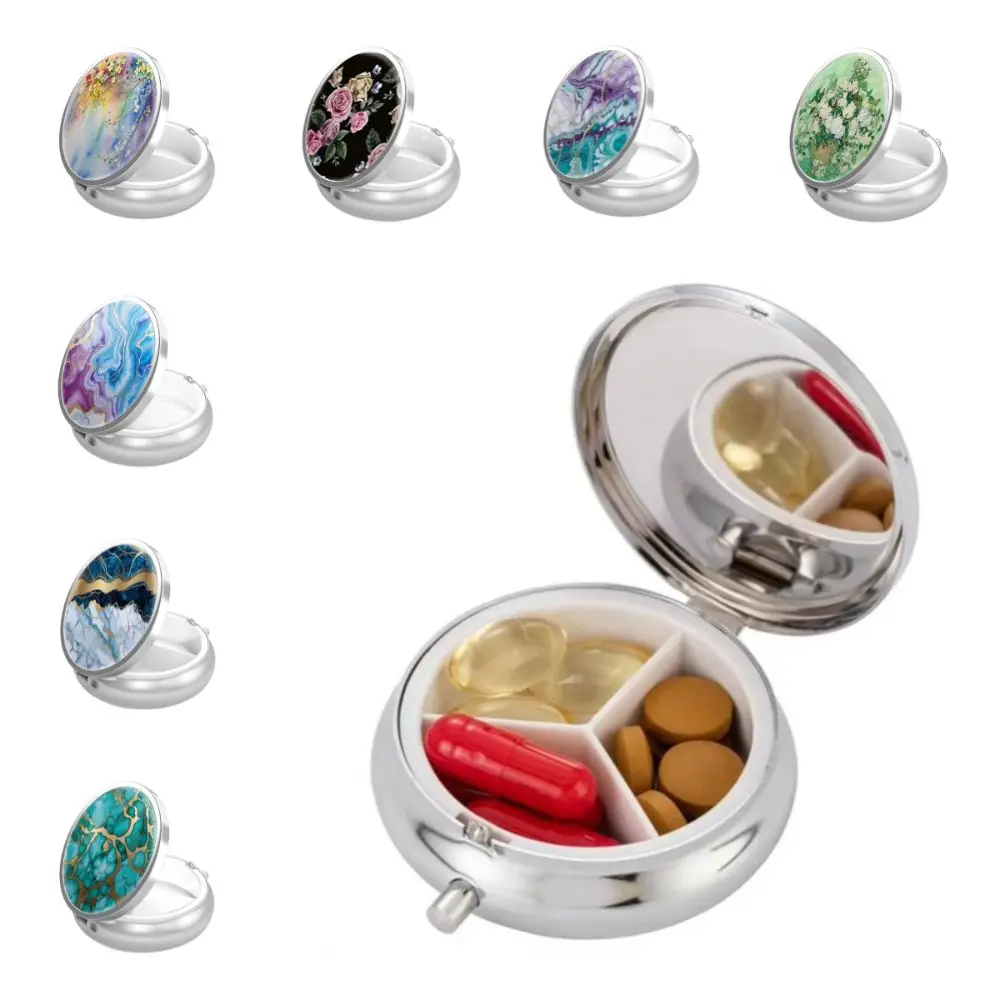 Metal Pill Capsule Box 3 Grids Storage Container Medicine Cases for Travel Circular Floral Print Pill Products Organizer Makeup
Metal Pill Capsule Box 3 Grids Storage Container Medicine Cases for Travel Circular Floral Print Pill Products Organizer Makeup