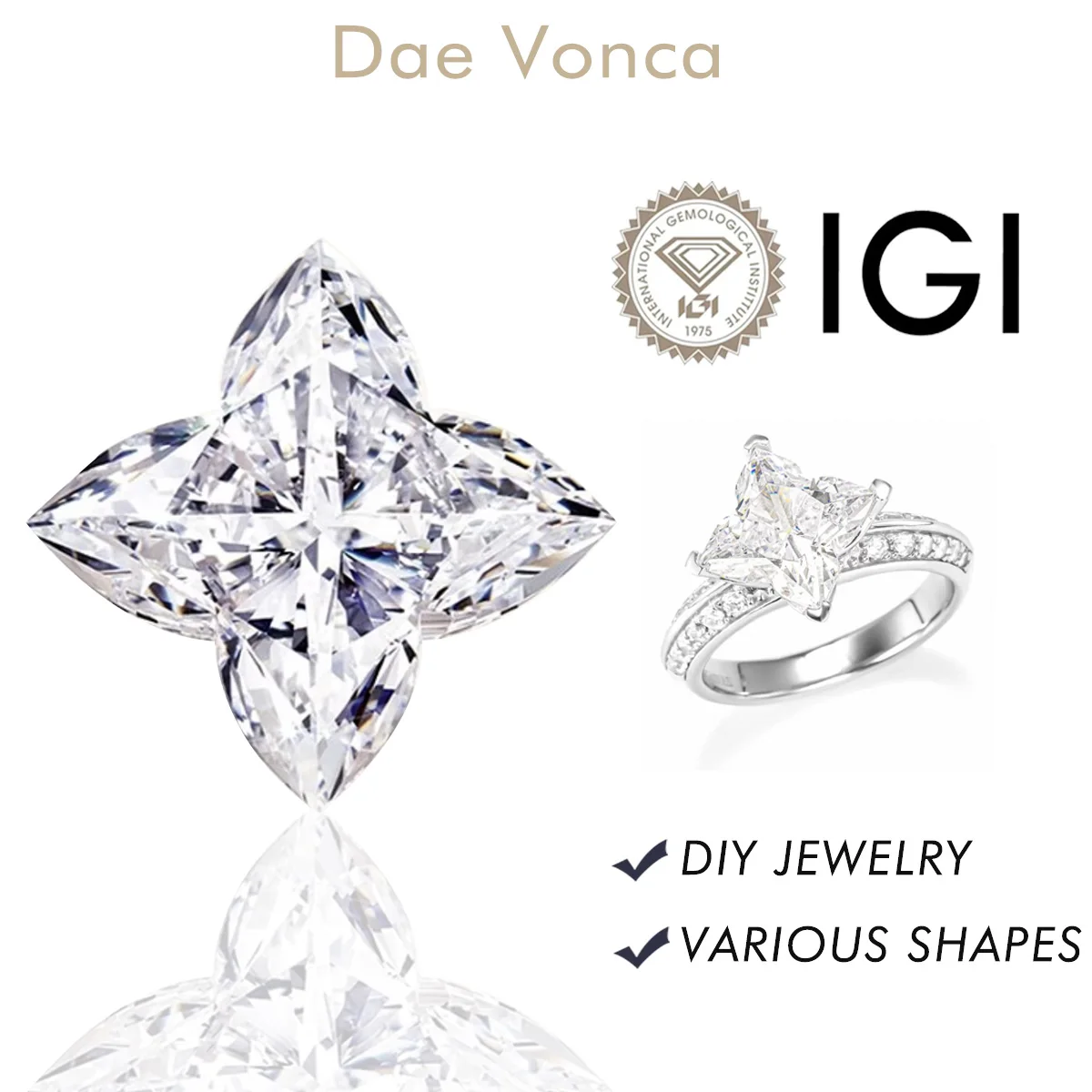 Огранка Flower Cut DE VVS2 Выращенный в лаборатории бриллиант 1.0-3.0CT IGI Сертификат HPHT/CVD Выращенный в лаборатории бриллиант для ювелирных изделий
Огранка Flower Cut DE VVS2 Выращенный в лаборатории бриллиант 1.0-3.0CT IGI Сертификат HPHT/CVD Выращенный в лаборатории бриллиант для ювелирных изделий