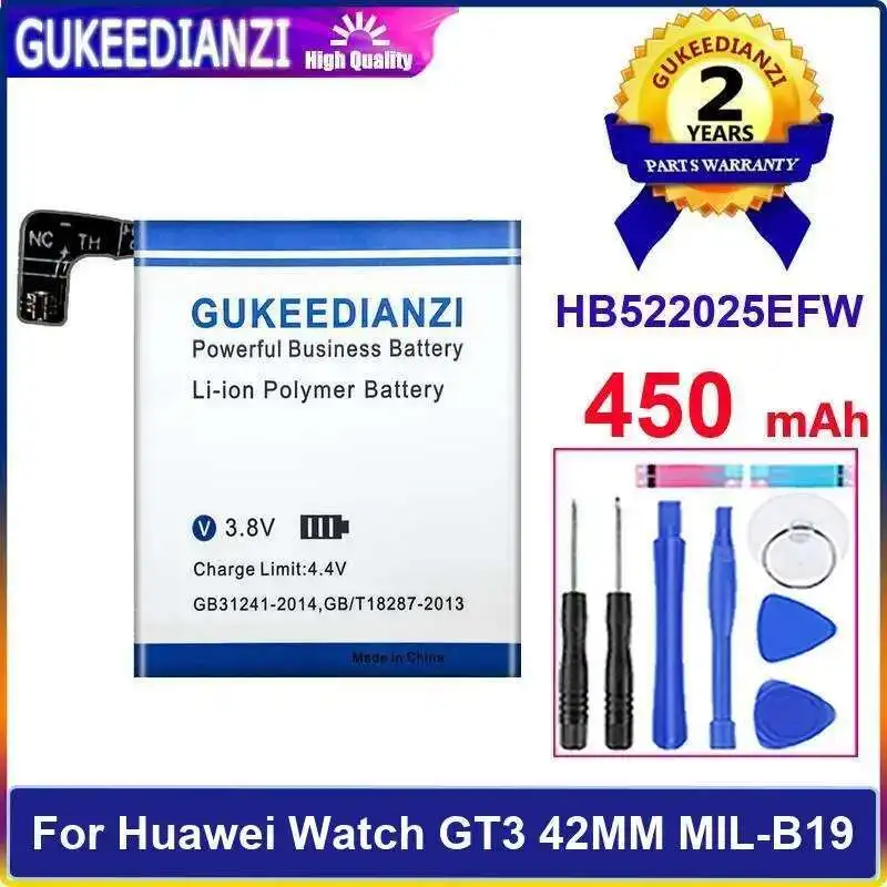 Легкий HB522025EFW для Huawei Watch GT3 42 мм Mil-B19 аккумулятор большой емкости 450 мАч
Легкий HB522025EFW для Huawei Watch GT3 42 мм Mil-B19 аккумулятор большой емкости 450 мАч