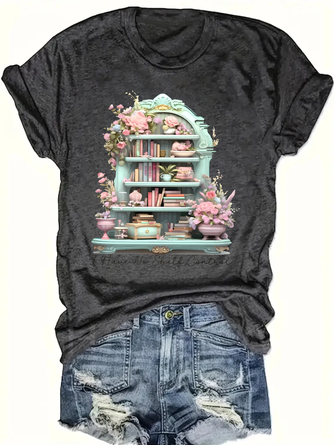 Women's plus size tank top Vintage Bookshelf With Flowers Suitable for sports and daily wear sleeveless casual top, summer beach
Women's plus size tank top Vintage Bookshelf With Flowers Suitable for sports and daily wear sleeveless casual top, summer beach