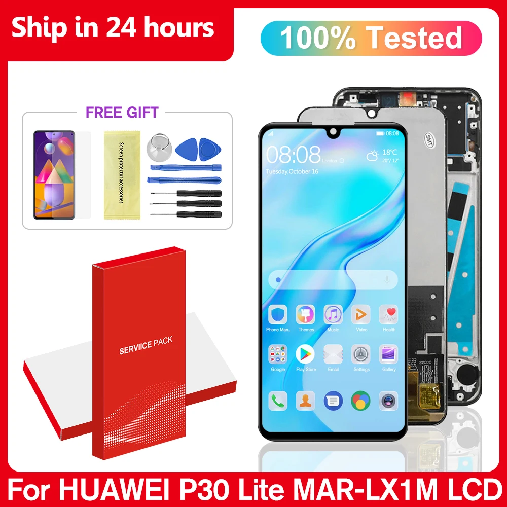 LCD For HUAWEI P30 Lite Display LCD Screen Digitizer Assembly Replacement For HUAWEI P30 Lite Nova 4e MAR-LX1A LX2 LX3A Screen
LCD For HUAWEI P30 Lite Display LCD Screen Digitizer Assembly Replacement For HUAWEI P30 Lite Nova 4e MAR-LX1A LX2 LX3A Screen