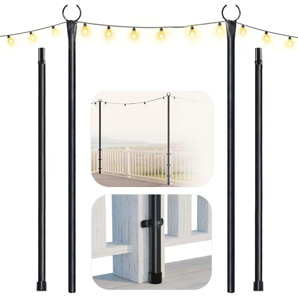 Heavy Upgrade Duty Outdoor String Light Pole or Deck ence or Patio Railing, 2 Packs, 9.2t, Deck Poles or String Lights with Brac
Heavy Upgrade Duty Outdoor String Light Pole or Deck ence or Patio Railing, 2 Packs, 9.2t, Deck Poles or String Lights with Brac