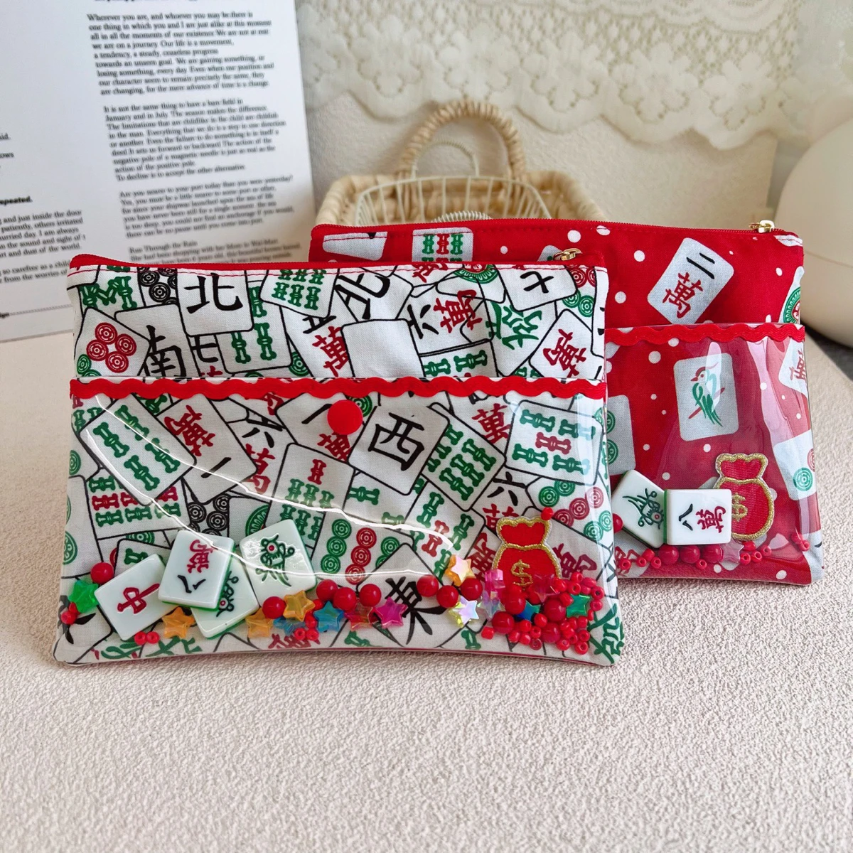 Fashion Women's Mahjong Cosmetic Bag New Storage Organizer for Cosmetics Pencil Case Travel Girl Brush Toilet Makeup Bags Case
Fashion Women's Mahjong Cosmetic Bag New Storage Organizer for Cosmetics Pencil Case Travel Girl Brush Toilet Makeup Bags Case
