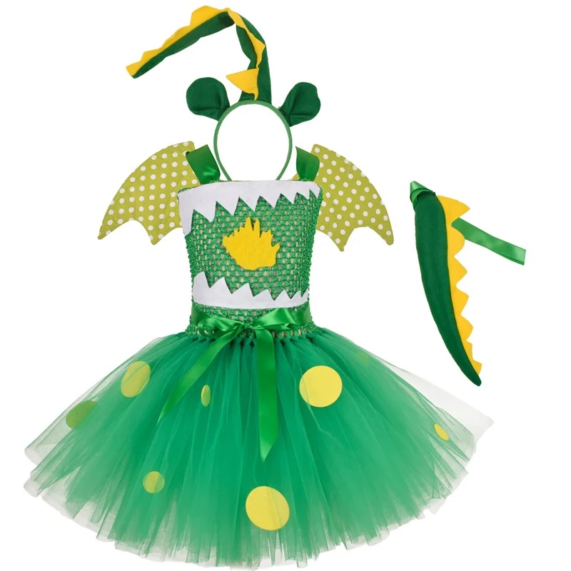 Kids Tutu Dinosaur Dress Princess Cosplay Costume Birthday Party Outfits Girl Christmas Halloween Performance Carnival Outfits
Kids Tutu Dinosaur Dress Princess Cosplay Costume Birthday Party Outfits Girl Christmas Halloween Performance Carnival Outfits
