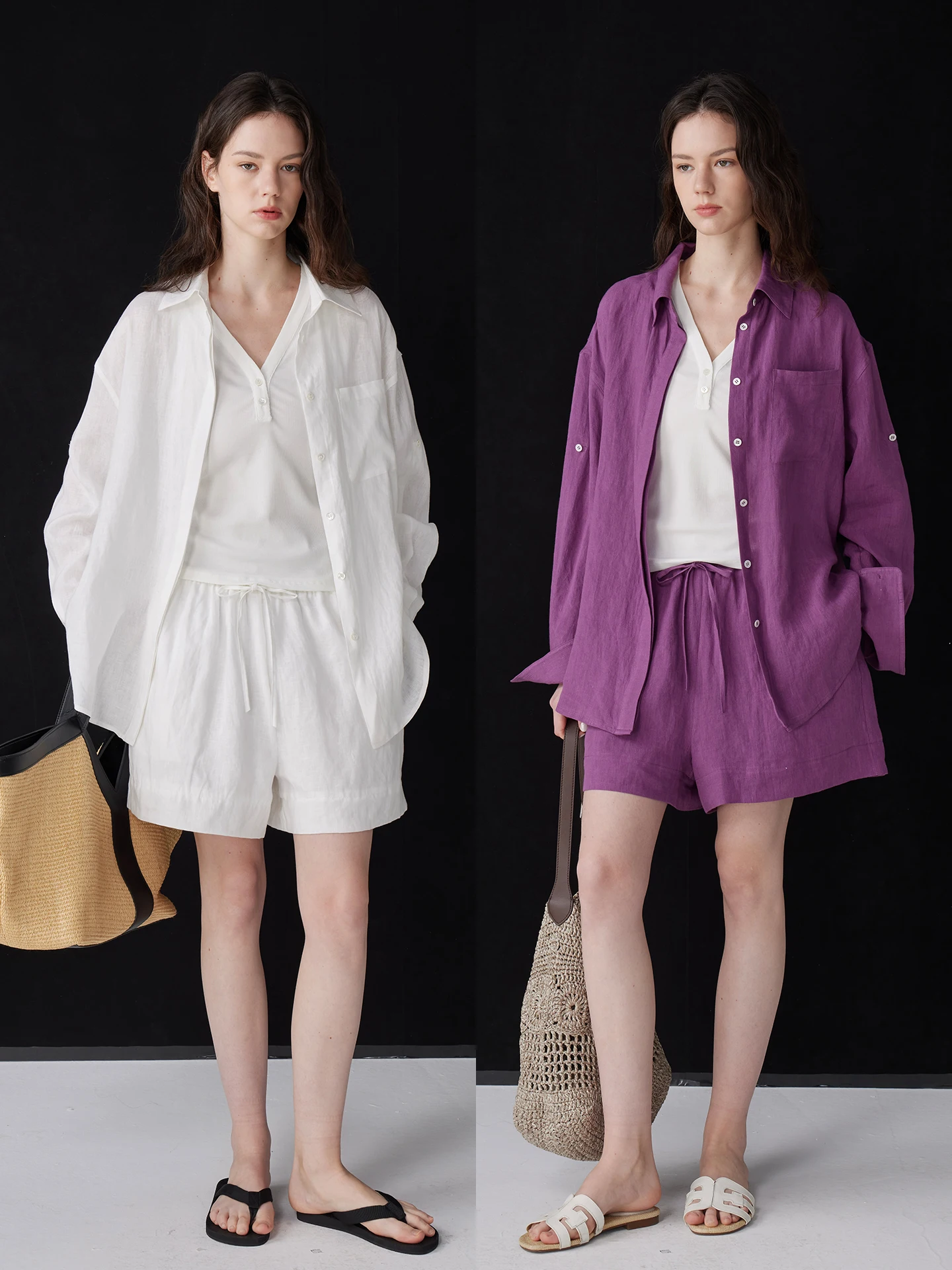 Loose Fit Linen Shirt And Shorts Set V Neck Relaxing Style Women's Summer Fashion Casual Wear Comfortable Breathable Material
Loose Fit Linen Shirt And Shorts Set V Neck Relaxing Style Women's Summer Fashion Casual Wear Comfortable Breathable Material