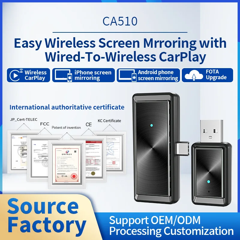 Ottocast Wireless CarPlay Dual System Mirror Car Adapter FOTA Online Upgrade Car Box
Ottocast Wireless CarPlay Dual System Mirror Car Adapter FOTA Online Upgrade Car Box