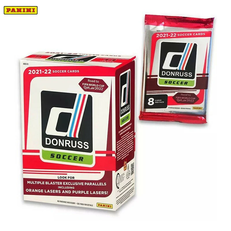 2021-22 Panini Soccer Donruss Soccer Trading Card Blaster Box with 8 Cards
2021-22 Panini Soccer Donruss Soccer Trading Card Blaster Box with 8 Cards