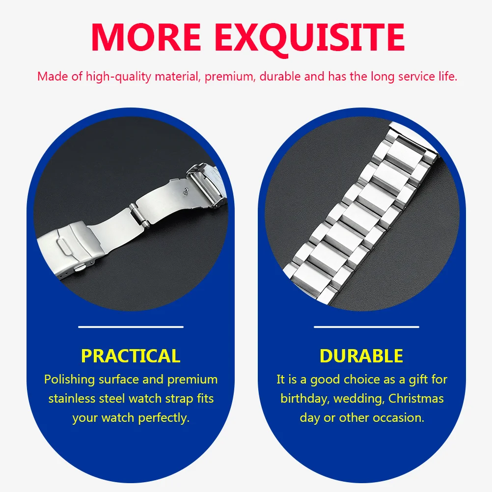 Stainless Strap For Stainless Steel Replacement Band Strap Durable Watch Accessories Band For Watch Supplies
Stainless Strap For Stainless Steel Replacement Band Strap Durable Watch Accessories Band For Watch Supplies