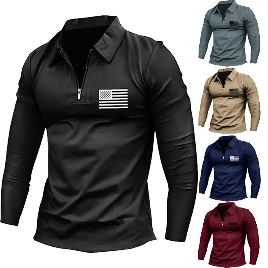 2024 Men's T-shirts Sweatshirt Outdoor Long Sleeve Sport Tops Fashion Half Zipper Lapel Pullover Man Casual Polo Shirt Sportwear
2024 Men's T-shirts Sweatshirt Outdoor Long Sleeve Sport Tops Fashion Half Zipper Lapel Pullover Man Casual Polo Shirt Sportwear