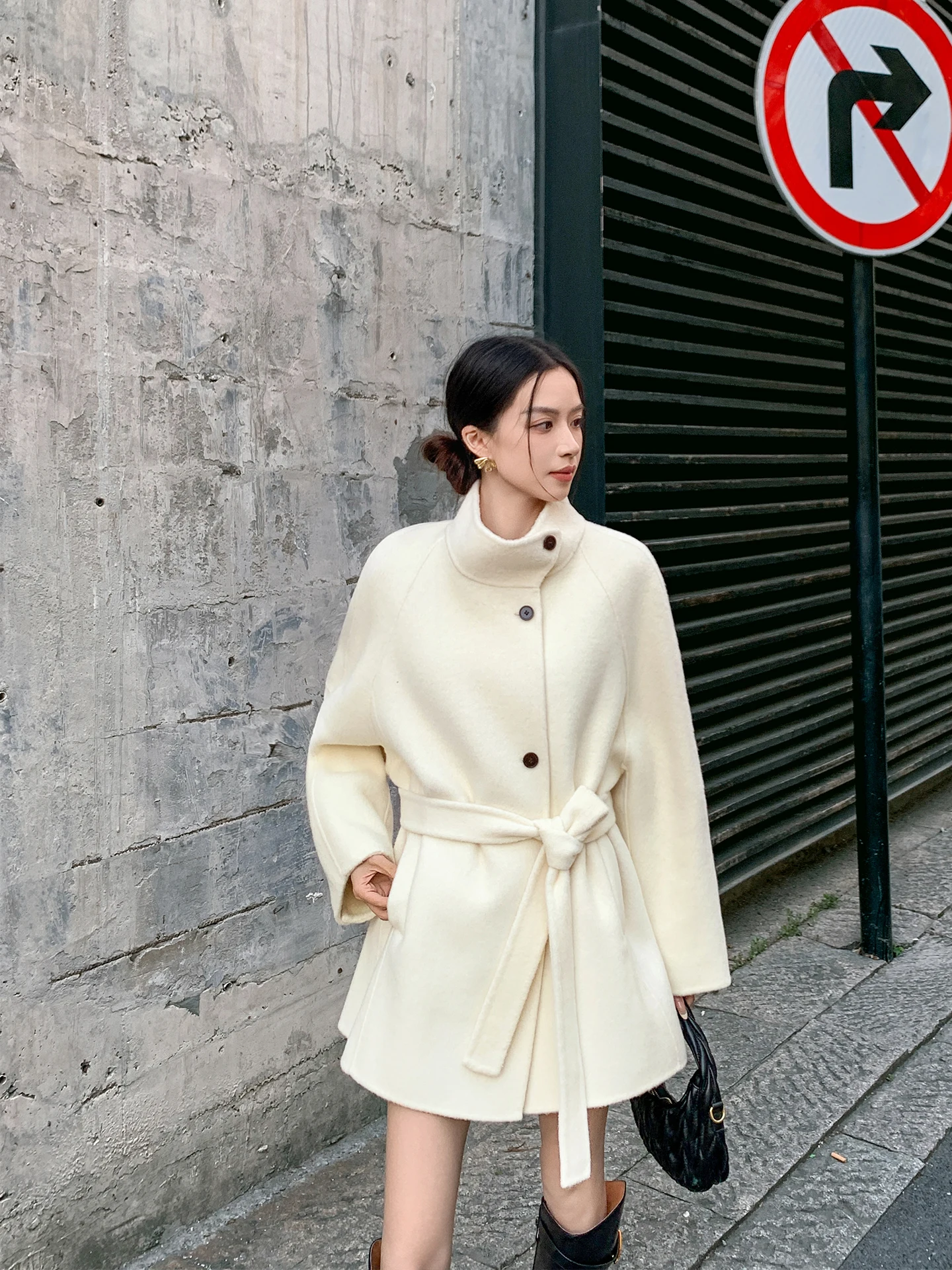 Binguo Double-Faced Woolen Coat Women's Winter Faionable Belted Sweater Outerwear P Tawny Color Commute Sle Long Sve
Binguo Double-Faced Woolen Coat Women's Winter Faionable Belted Sweater Outerwear P Tawny Color Commute Sle Long Sve