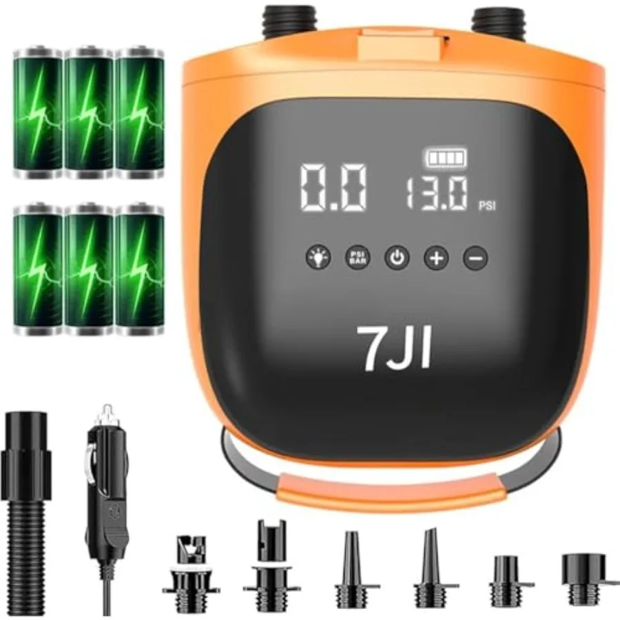 Electric Paddle Board Pump, Rechargeable 20PSI SUP Pump, Dual-Stage Inflation and Auto-Off Air Pump for Stand up Paddle Boards,
Electric Paddle Board Pump, Rechargeable 20PSI SUP Pump, Dual-Stage Inflation and Auto-Off Air Pump for Stand up Paddle Boards,