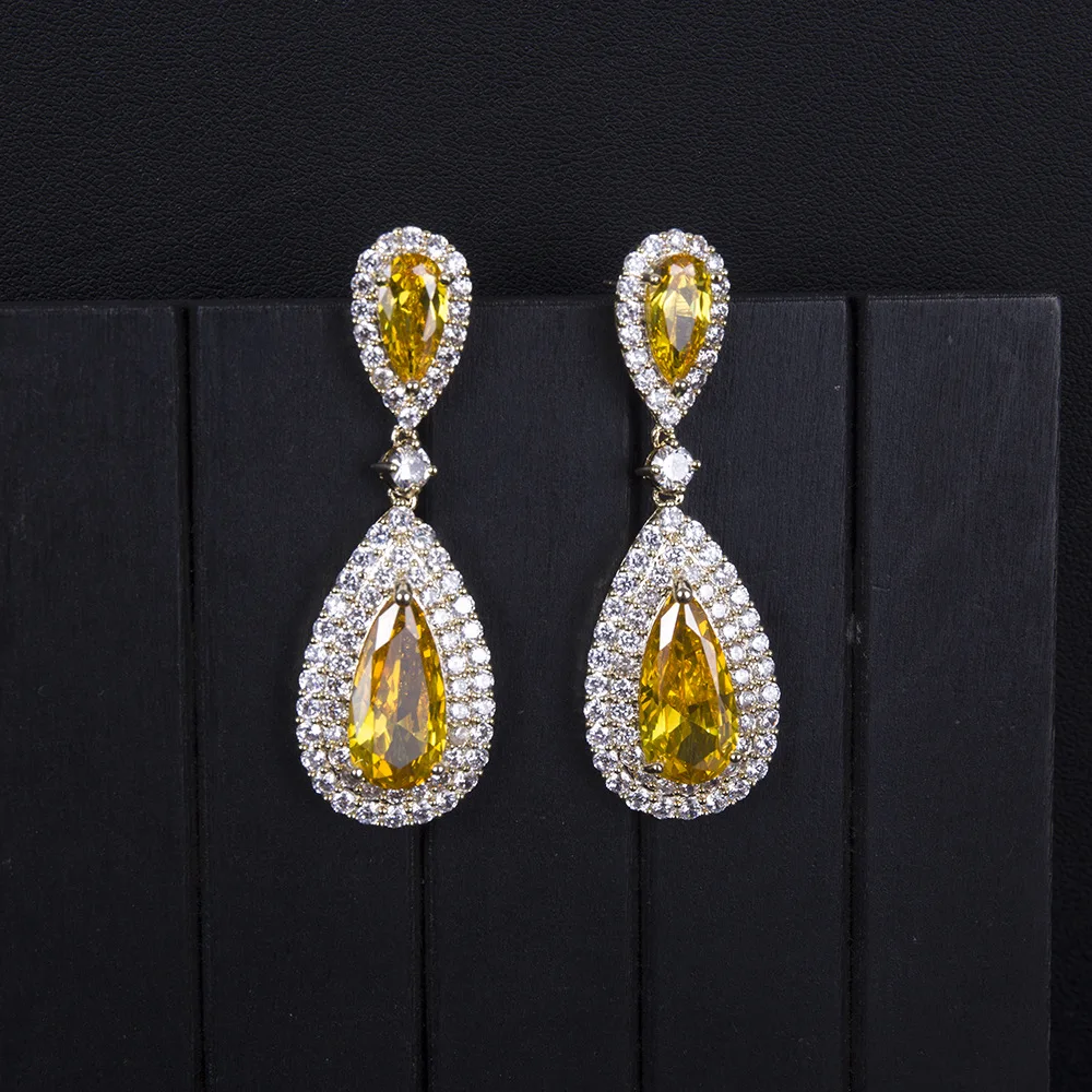 Trendy Geometric Drop Earrings For Women Wedding Cubic Zirconia Dubai Bridal Earrings Costume Jewelry Summer Party E3382
Trendy Geometric Drop Earrings For Women Wedding Cubic Zirconia Dubai Bridal Earrings Costume Jewelry Summer Party E3382