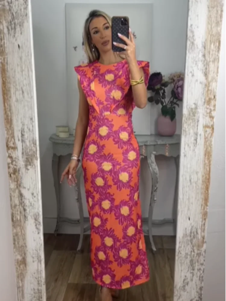 New Women Casual Printed Patchwork Slim Long Dresses Fashion O Neck Sleeveless Robes Summer Chic Lady Vacation Wear Party Gowns
New Women Casual Printed Patchwork Slim Long Dresses Fashion O Neck Sleeveless Robes Summer Chic Lady Vacation Wear Party Gowns