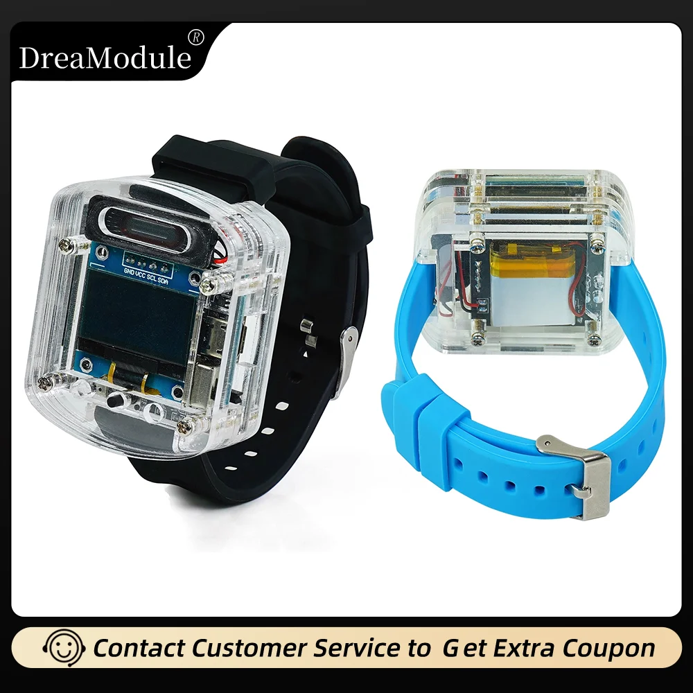 0,96-дюймовый OLED-экран Smart AI Voice Watch DIY Kit с литиевой батареей ESP32S3N16R8 Модуль для интерактивного обучения
0,96-дюймовый OLED-экран Smart AI Voice Watch DIY Kit с литиевой батареей ESP32S3N16R8 Модуль для интерактивного обучения