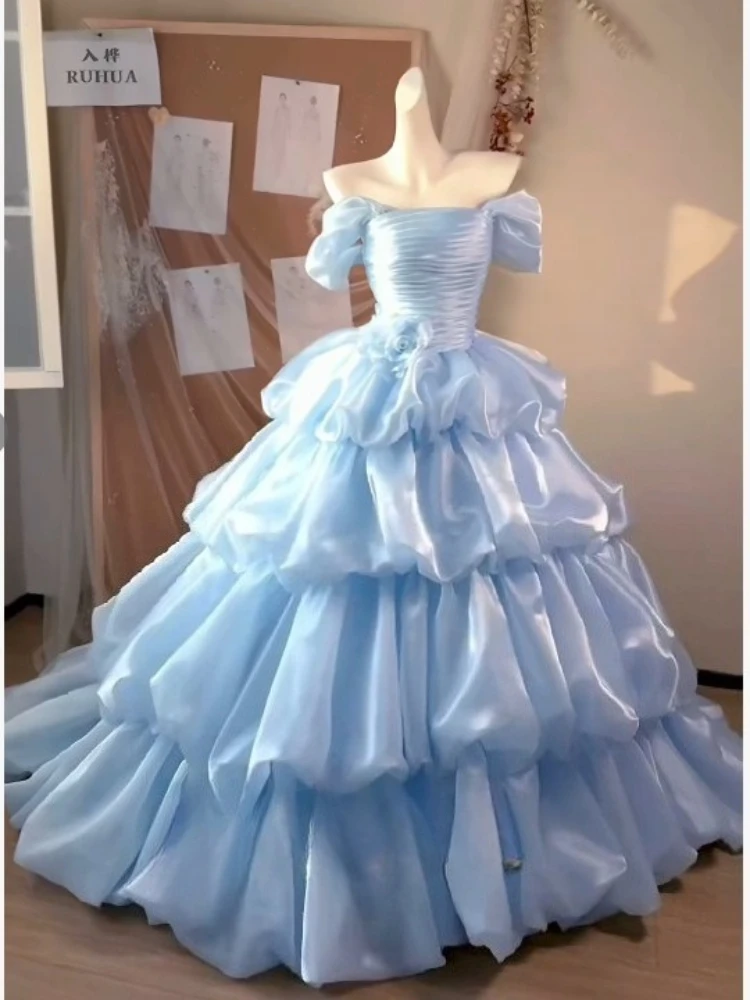 Dreamy Quinceanera Dresses Ball Gown A-line One shoulder satin dress Shiny Tiered Pleat vestidos de 15 Customized
Dreamy Quinceanera Dresses Ball Gown A-line One shoulder satin dress Shiny Tiered Pleat vestidos de 15 Customized