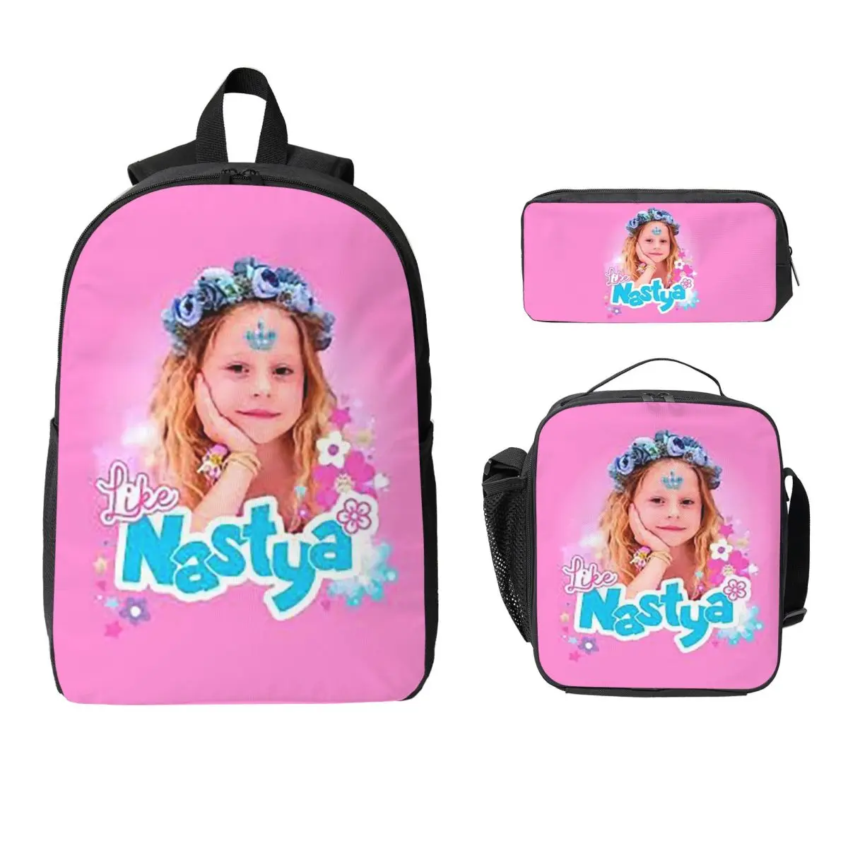 Cartoon Like Nastya Backpack Student Boys Girls BookBag School Bag Computer Shoulder Bags 3ps Insulated Lunch Bag Pencil Case
Cartoon Like Nastya Backpack Student Boys Girls BookBag School Bag Computer Shoulder Bags 3ps Insulated Lunch Bag Pencil Case