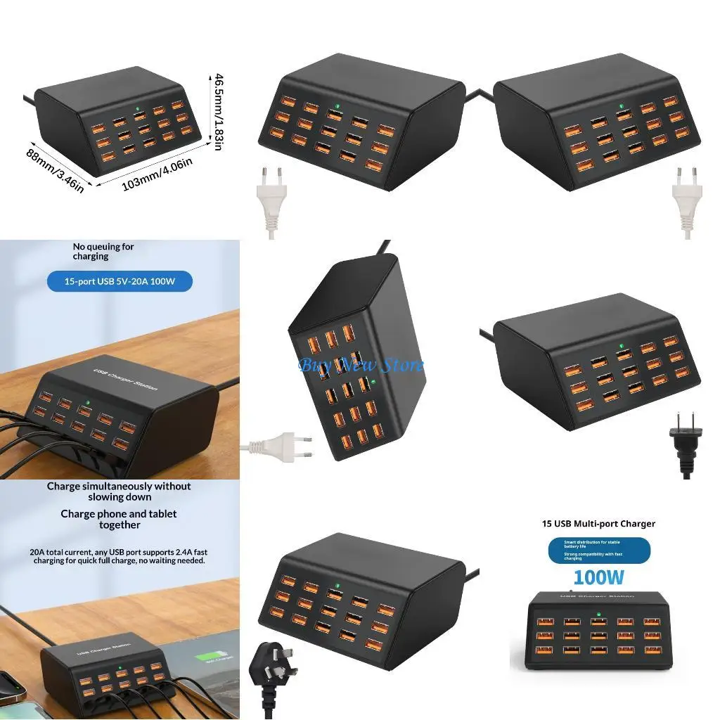 20CE 15Port USB Chargers with LED 100W High Power for Real Time Charging Monitoring Phones Tablets
20CE 15Port USB Chargers with LED 100W High Power for Real Time Charging Monitoring Phones Tablets