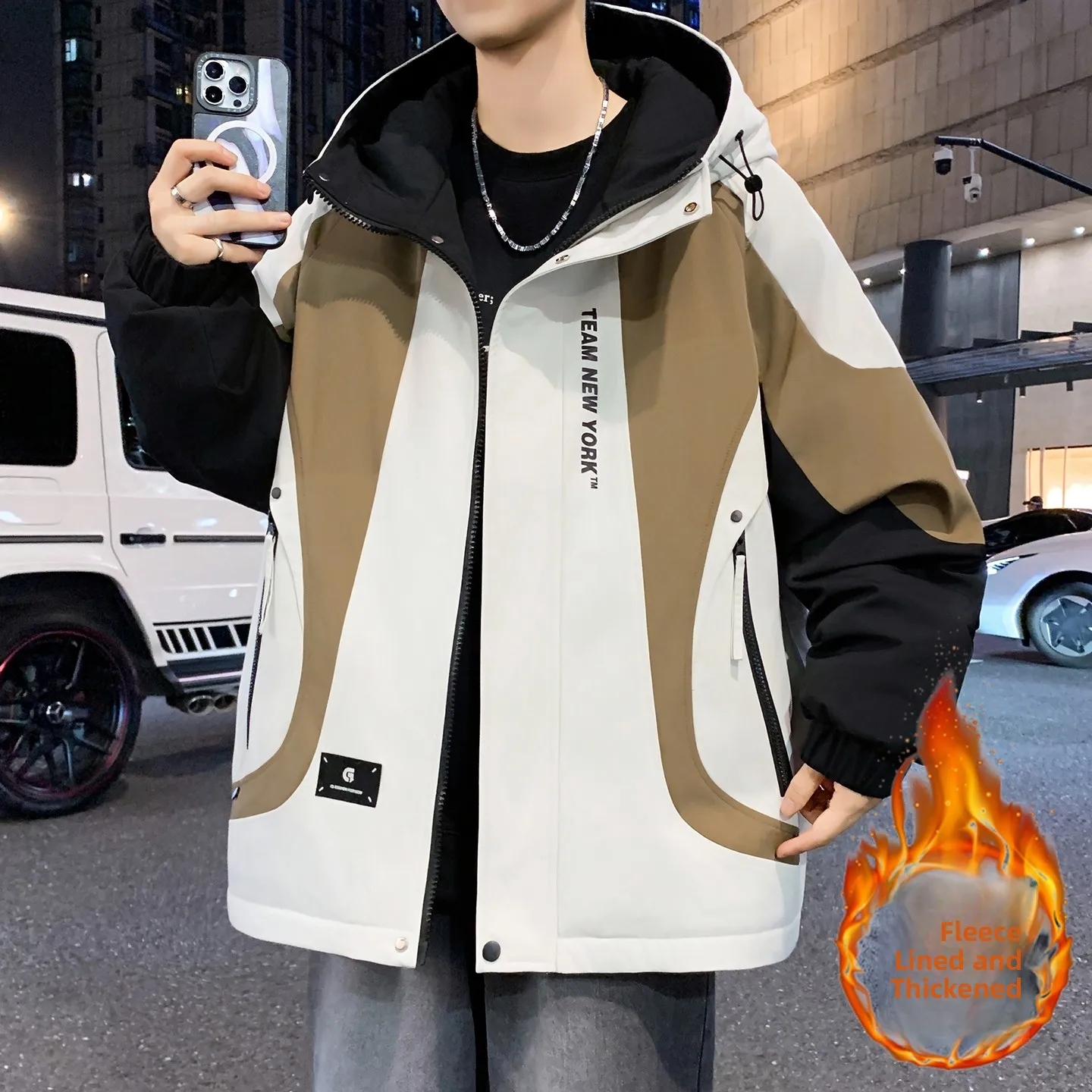 Men's Fce Lined Thiened Jaet 2024 Autumn Casual Sle Warmth Hooded Loose Top for Teenagers Daily Wear Polyester Fiber
Men's Fce Lined Thiened Jaet 2024 Autumn Casual Sle Warmth Hooded Loose Top for Teenagers Daily Wear Polyester Fiber