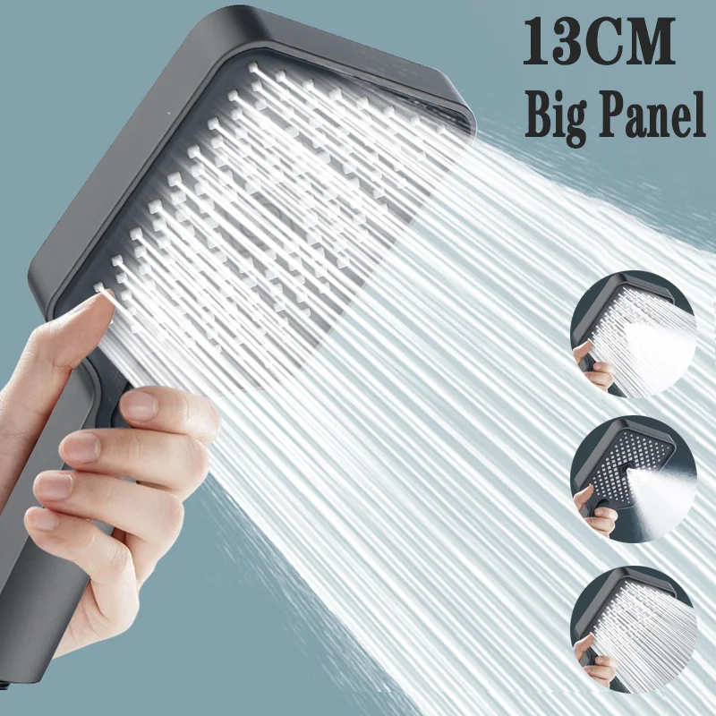 13 CM Big Panel Large Flow Supercharge Shower Head 3 Modes High Pressure Spray Nozzle Eco Rainfall Shower Bathroom Accessories
13 CM Big Panel Large Flow Supercharge Shower Head 3 Modes High Pressure Spray Nozzle Eco Rainfall Shower Bathroom Accessories
