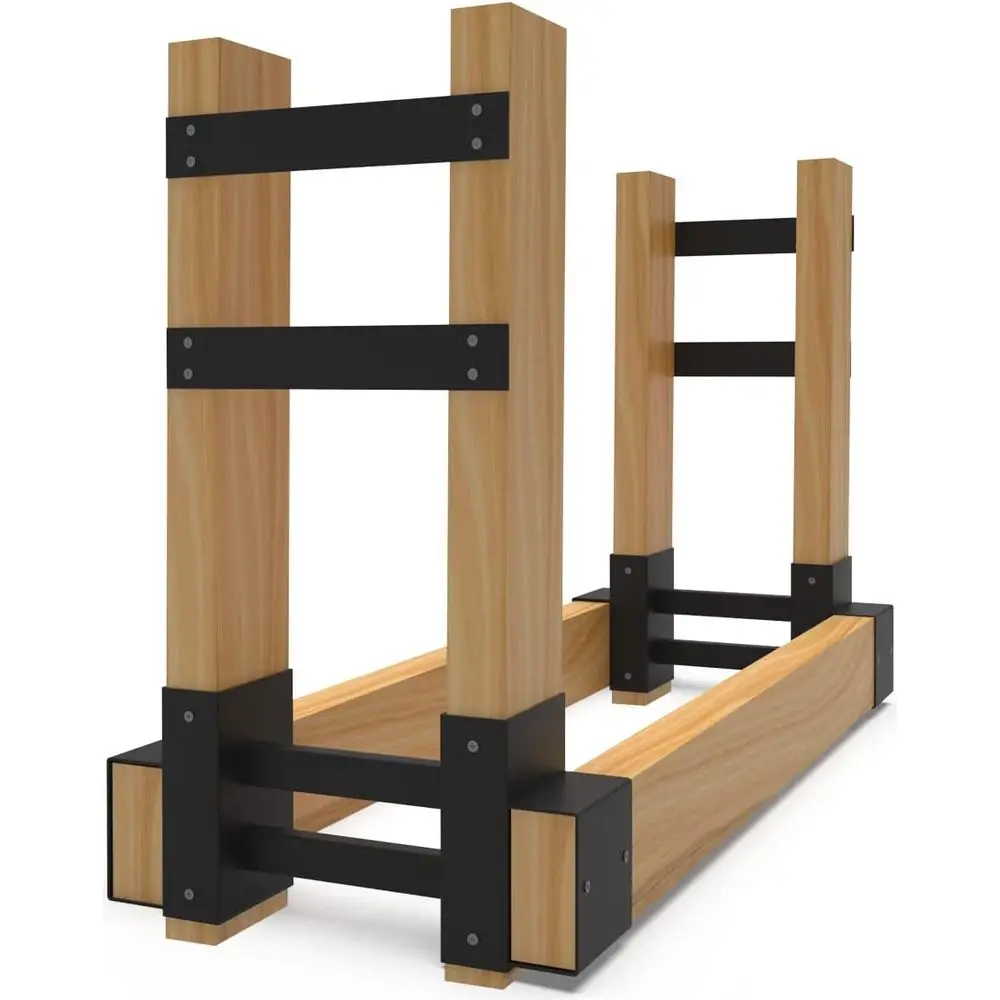 Outdoor irewood Rack Brackets Kit or ire Wood Pile Storage, Adjustable log stacking Stand Holder or 2x4 lumber, Black, Set o 2
Outdoor irewood Rack Brackets Kit or ire Wood Pile Storage, Adjustable log stacking Stand Holder or 2x4 lumber, Black, Set o 2