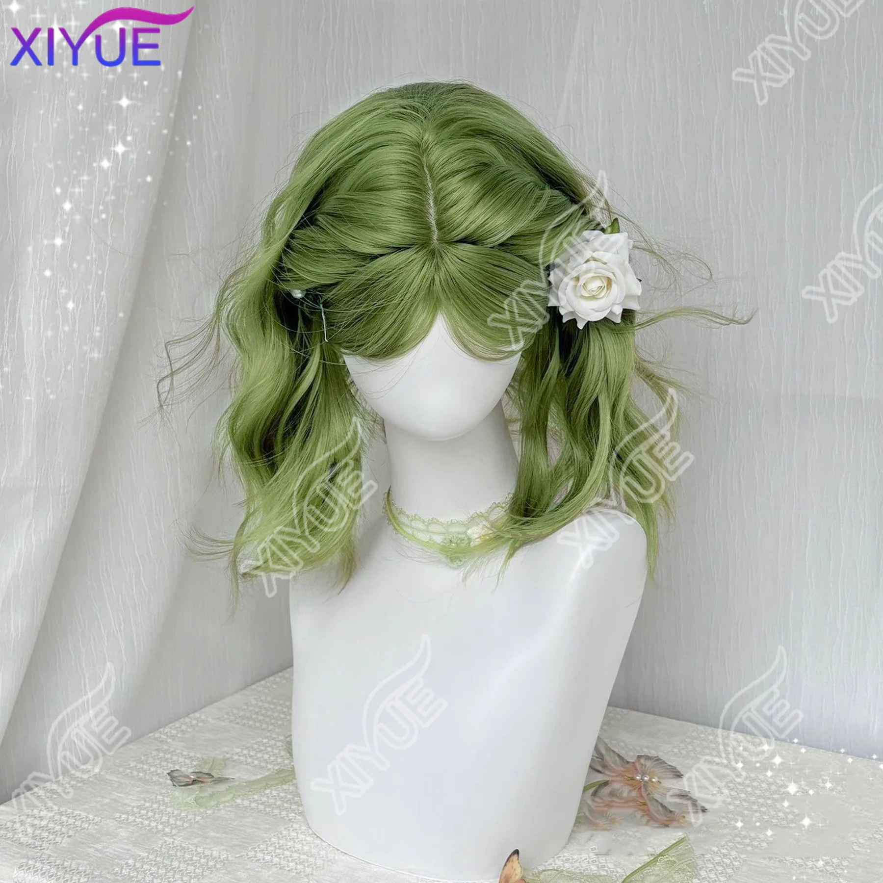 Synthetic Olive Green Deep Wave Wig With Bangs For Women Party Delicate Cosplay Heat Resistant Synthetic Mid-length Female Wig
Synthetic Olive Green Deep Wave Wig With Bangs For Women Party Delicate Cosplay Heat Resistant Synthetic Mid-length Female Wig