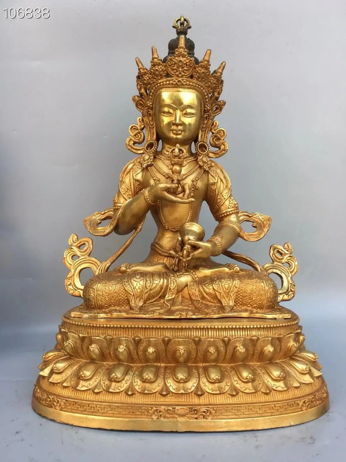 Бронзовая позолота скульптура храм тибетского буддизма vajrasattva Bodhisattva 17 дюймов
Бронзовая позолота скульптура храм тибетского буддизма vajrasattva Bodhisattva 17 дюймов
