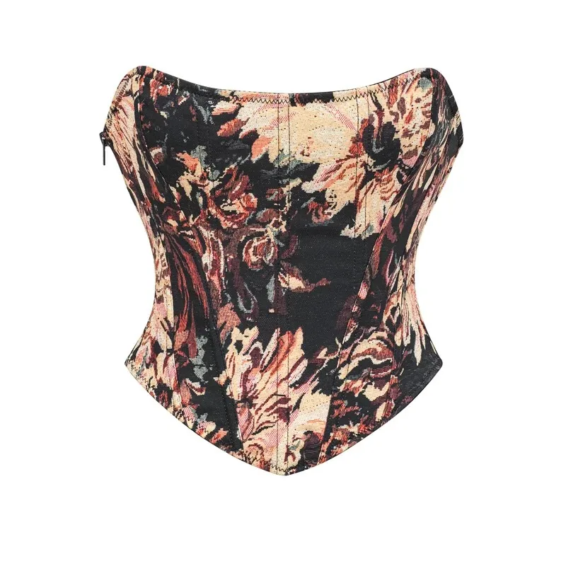 Brown Denim Vintage Corset Top Plus Size Floral
Brown Denim Vintage Corset Top Plus Size Floral