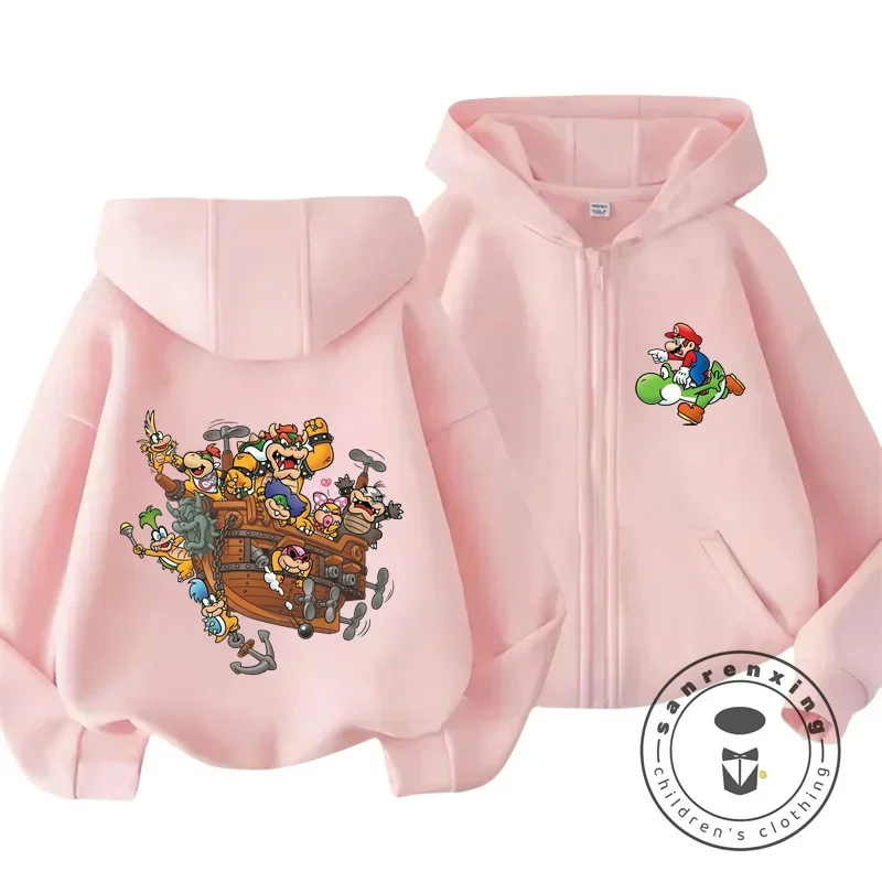 Kids Mario Zip Up Hoodie Retro Game Print Casual Tops Simple Elastic Street Style for Outdoor Activities Fall Winter New Fashion
Kids Mario Zip Up Hoodie Retro Game Print Casual Tops Simple Elastic Street Style for Outdoor Activities Fall Winter New Fashion