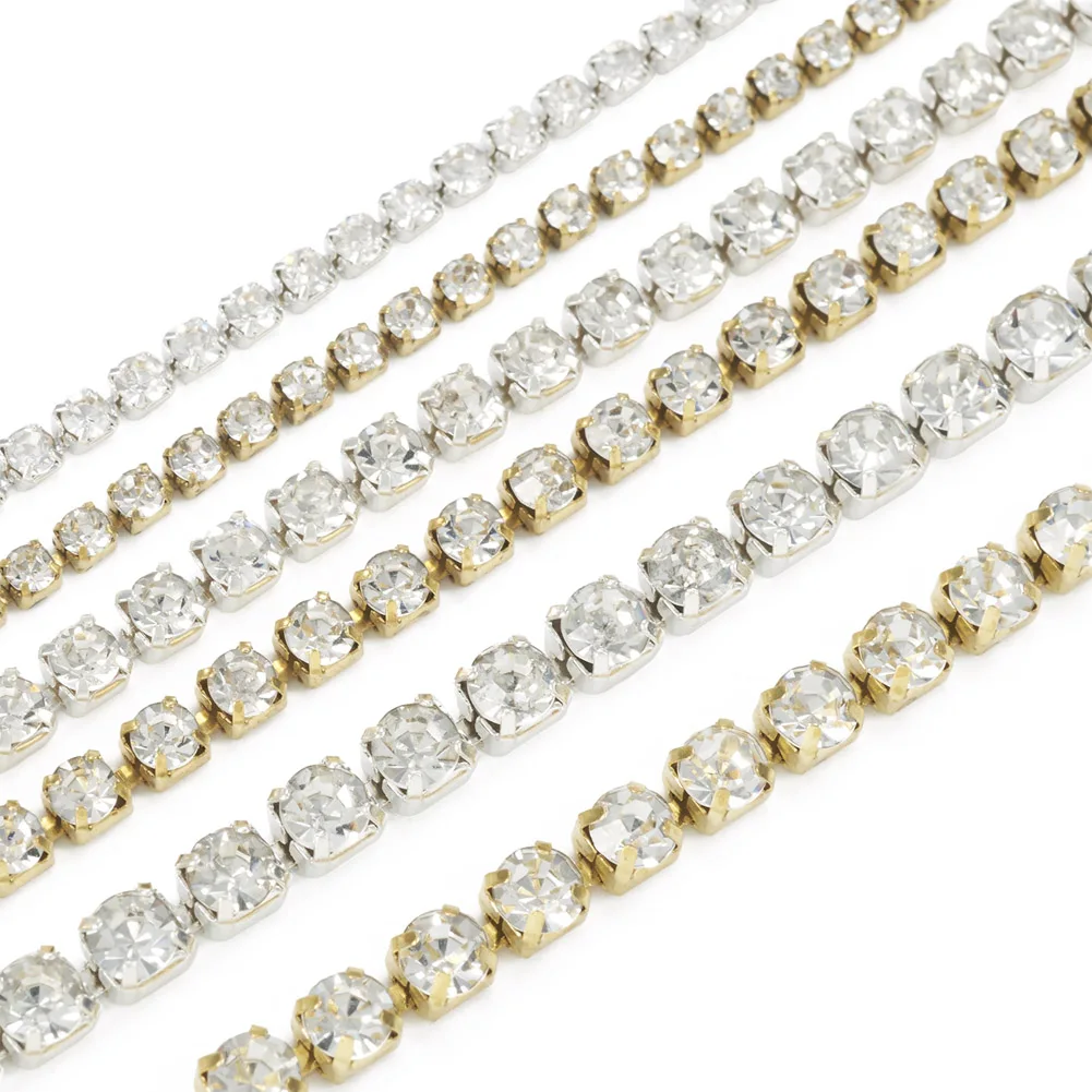 Brass Rhinestone Strass Chains 2/3/4mm Crystal Rhinestone Mix Color Claw Cup Chains for Bracelet Tassel Earring Jewelry Making
Brass Rhinestone Strass Chains 2/3/4mm Crystal Rhinestone Mix Color Claw Cup Chains for Bracelet Tassel Earring Jewelry Making