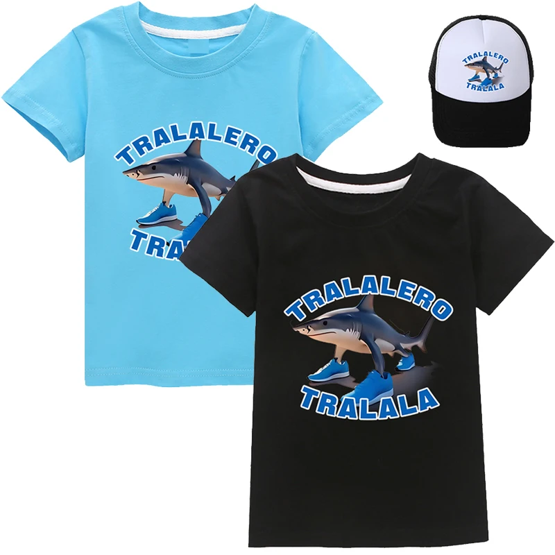 Summer Baby Boys Girls Clothes Tralalero Tralala Divertido Shark Cotton T Shirt+Hat Suits Short Sleeve Teen T Shirts For Kids
Summer Baby Boys Girls Clothes Tralalero Tralala Divertido Shark Cotton T Shirt+Hat Suits Short Sleeve Teen T Shirts For Kids
