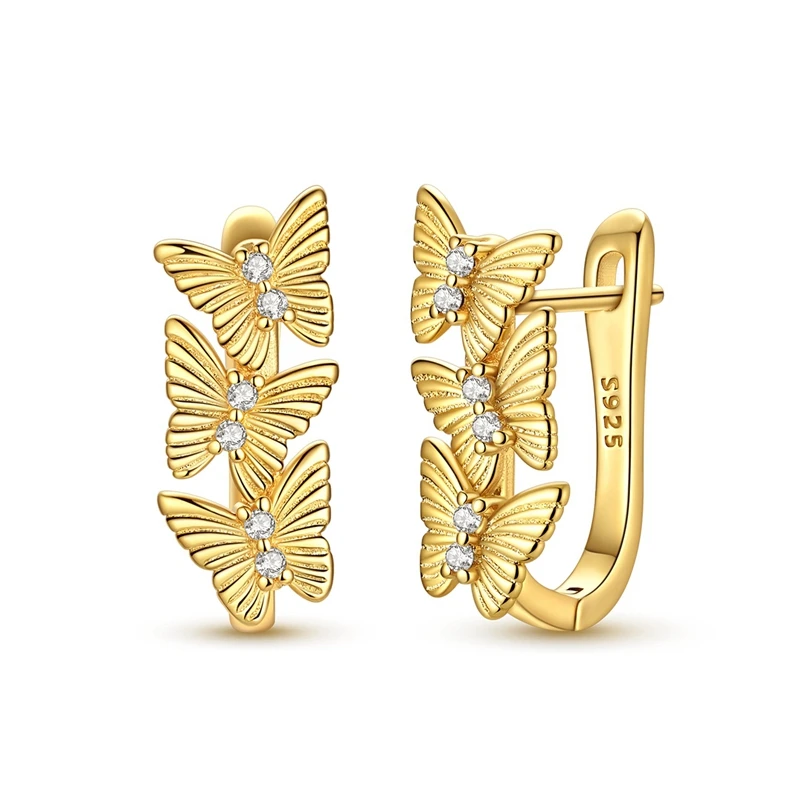 Luxury 925 Sterling Silver Autumn Butterfly French Hoop Earrings Ladies Elegant Daily Wedding Festival Jewelry
Luxury 925 Sterling Silver Autumn Butterfly French Hoop Earrings Ladies Elegant Daily Wedding Festival Jewelry