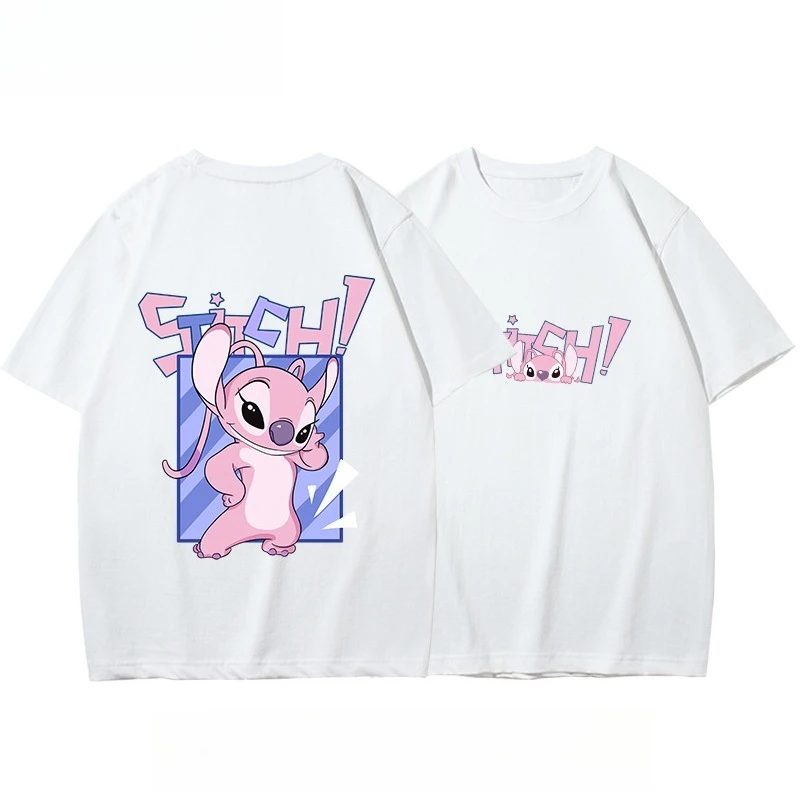 Stitch Angel Couple T-Shirt Spring and Summer Crew Neck Men's and Women's Heavy Cotton Cartoon Joint Short Sleeve Popular Casual
Stitch Angel Couple T-Shirt Spring and Summer Crew Neck Men's and Women's Heavy Cotton Cartoon Joint Short Sleeve Popular Casual