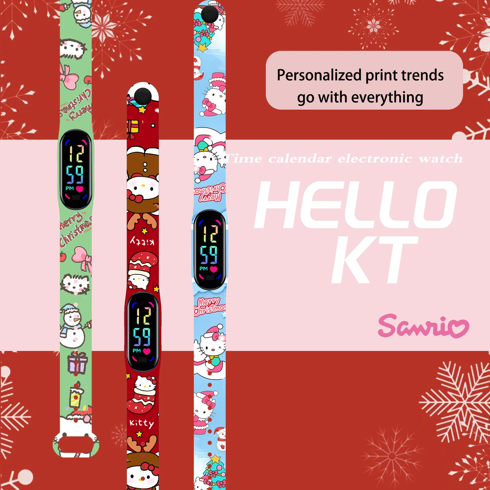 Sanrio Xmas Series watch strap for Xiaomi Mi Band 7 6 5 4 Wrist Strap Replaceable Bracelet for Mi Band Smartwatch accessories
Sanrio Xmas Series watch strap for Xiaomi Mi Band 7 6 5 4 Wrist Strap Replaceable Bracelet for Mi Band Smartwatch accessories