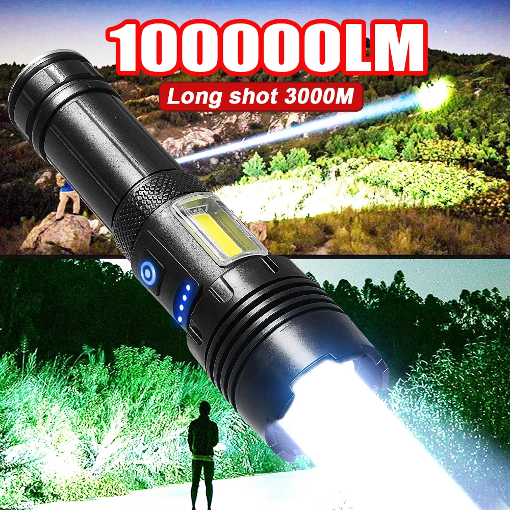 Супермощный светодиодный фонарь 10000000LM, перезаряжаемый тактический фонарь высокой мощности, лампа для кемпинга
Супермощный светодиодный фонарь 10000000LM, перезаряжаемый тактический фонарь высокой мощности, лампа для кемпинга