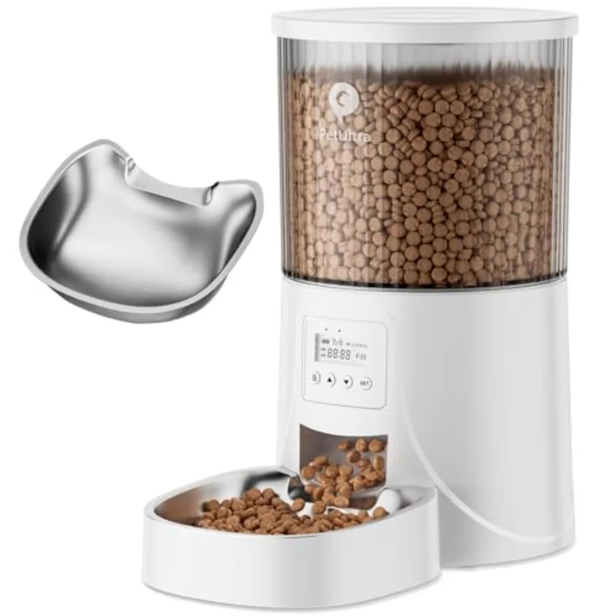 Automatic Cat Feeder 4L Timed Food Dispenser Programmable 1-6 Meals for Cats and Small Medium Dogs Dual Power Supply Stainless
Automatic Cat Feeder 4L Timed Food Dispenser Programmable 1-6 Meals for Cats and Small Medium Dogs Dual Power Supply Stainless