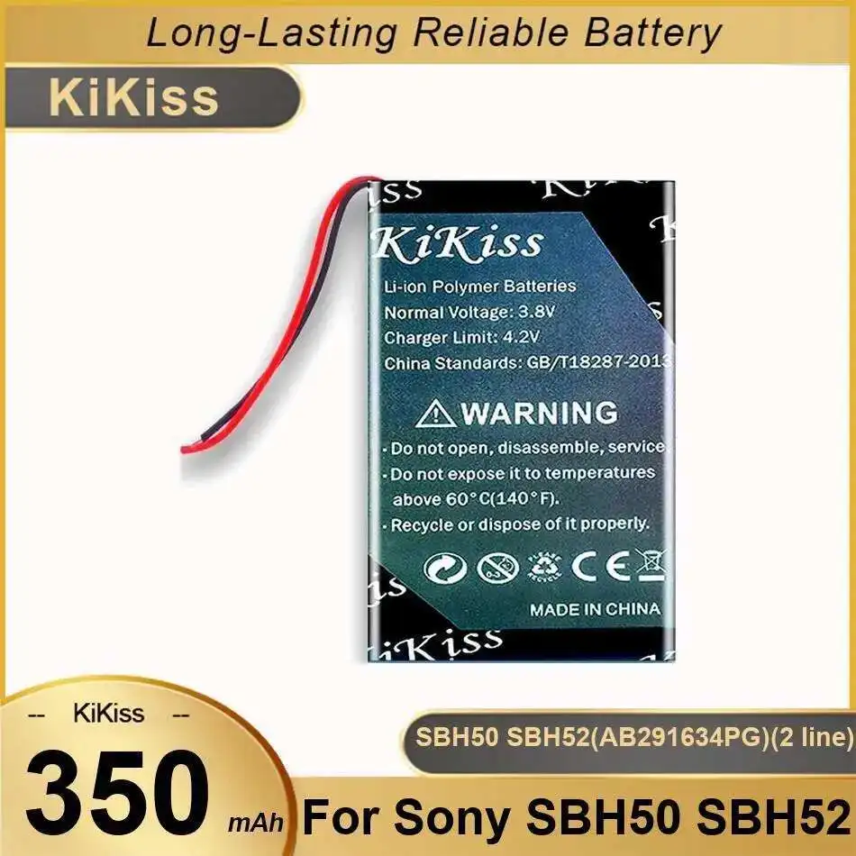 Стабильный аккумулятор для наушников емкостью 350 мАч для Sony SBH50 SBH52 AB291634PG 2 линии
Стабильный аккумулятор для наушников емкостью 350 мАч для Sony SBH50 SBH52 AB291634PG 2 линии
