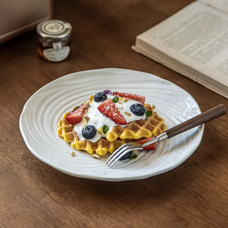 Creative White Textured Dining Plate Household Dessert Fruit Plate Tableware Dinner Pasta Plate Kitchen Cooking dishes Tableware
Creative White Textured Dining Plate Household Dessert Fruit Plate Tableware Dinner Pasta Plate Kitchen Cooking dishes Tableware