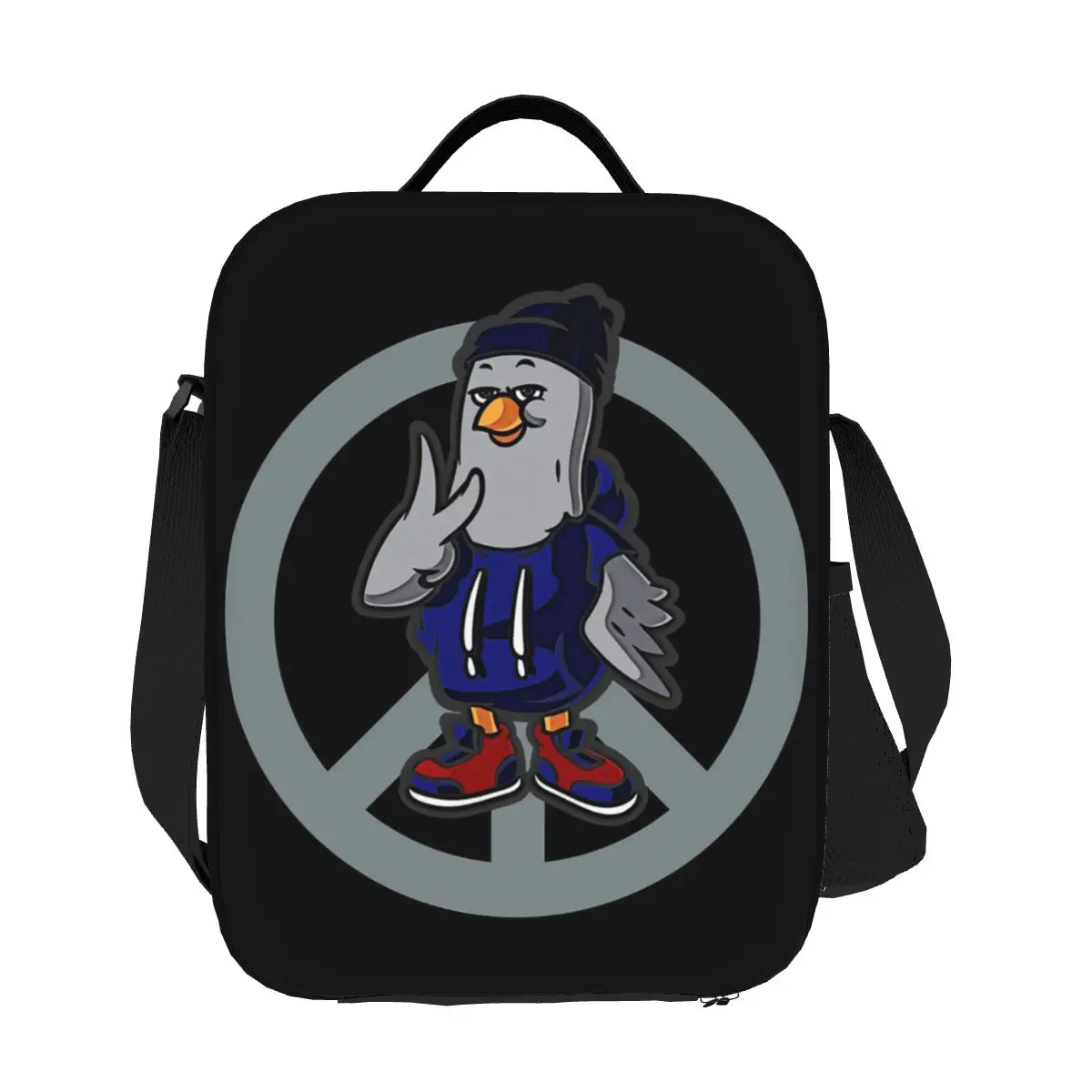 Hipster Peace Pigeon In Hoodie And Beanie Navy And Red Lunch Bags Insulated Bento Box Bags Thermal Bag for Woman Kids Travel
Hipster Peace Pigeon In Hoodie And Beanie Navy And Red Lunch Bags Insulated Bento Box Bags Thermal Bag for Woman Kids Travel