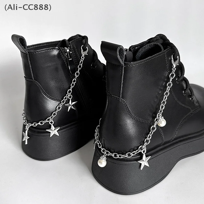 〔CC88〕Harajuku style Rhinestone Pearl Star Shoe Chain.Sweet 3D Pentagram Charm Detachable Shoe Decorations Boots Accessories
〔CC88〕Harajuku style Rhinestone Pearl Star Shoe Chain.Sweet 3D Pentagram Charm Detachable Shoe Decorations Boots Accessories