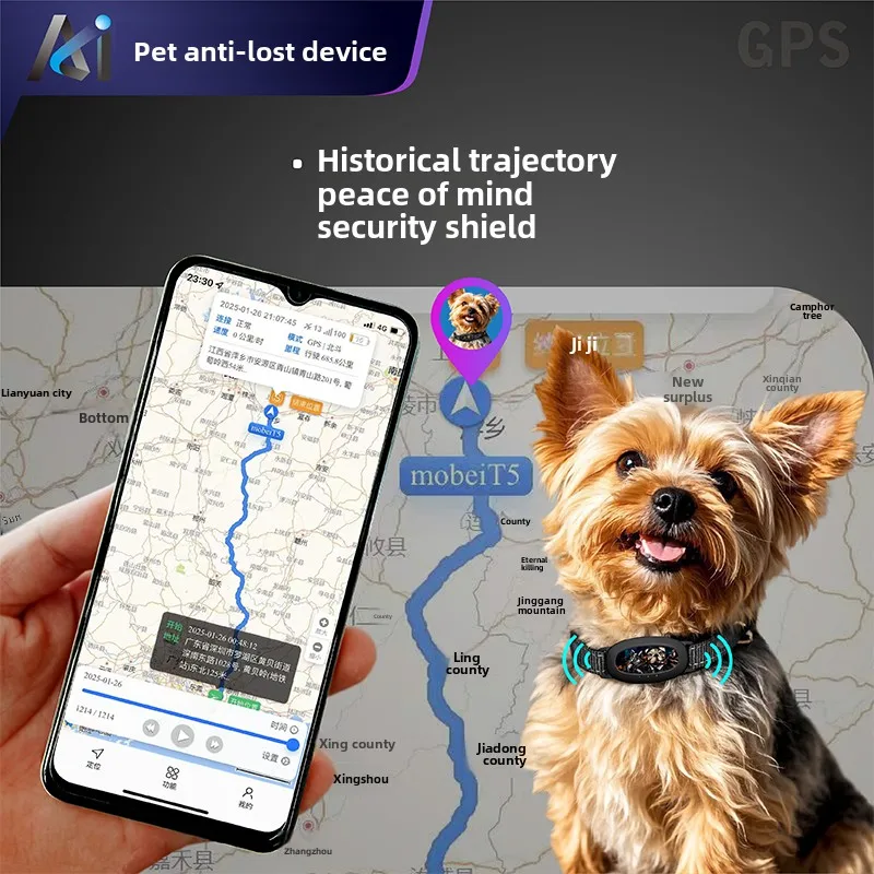 5G Pet GPS Tracker Real-Time Tracking Dogs Cats WIFI Positioning System Intelligent anti loss trajectory search fence protection
5G Pet GPS Tracker Real-Time Tracking Dogs Cats WIFI Positioning System Intelligent anti loss trajectory search fence protection