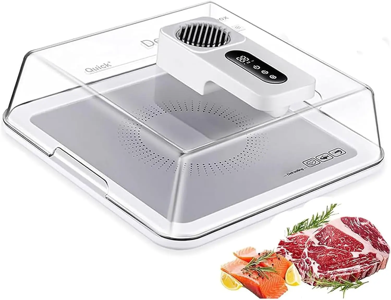 Electric Food Defrosting Box,4.2L Frozen Meat Thawing Defrosting Tray with Lid and Intelligent Controller,Electric Thawing Board
Electric Food Defrosting Box,4.2L Frozen Meat Thawing Defrosting Tray with Lid and Intelligent Controller,Electric Thawing Board