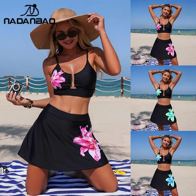 Купальник-бикини Nadanbao с цветочным принтом, сексуальный черный комплект из двух предметов с юбкой и высокой талией, для женщин, для активного отдыха и повседневной носки
Купальник-бикини Nadanbao с цветочным принтом, сексуальный черный комплект из двух предметов с юбкой и высокой талией, для женщин, для активного отдыха и повседневной носки