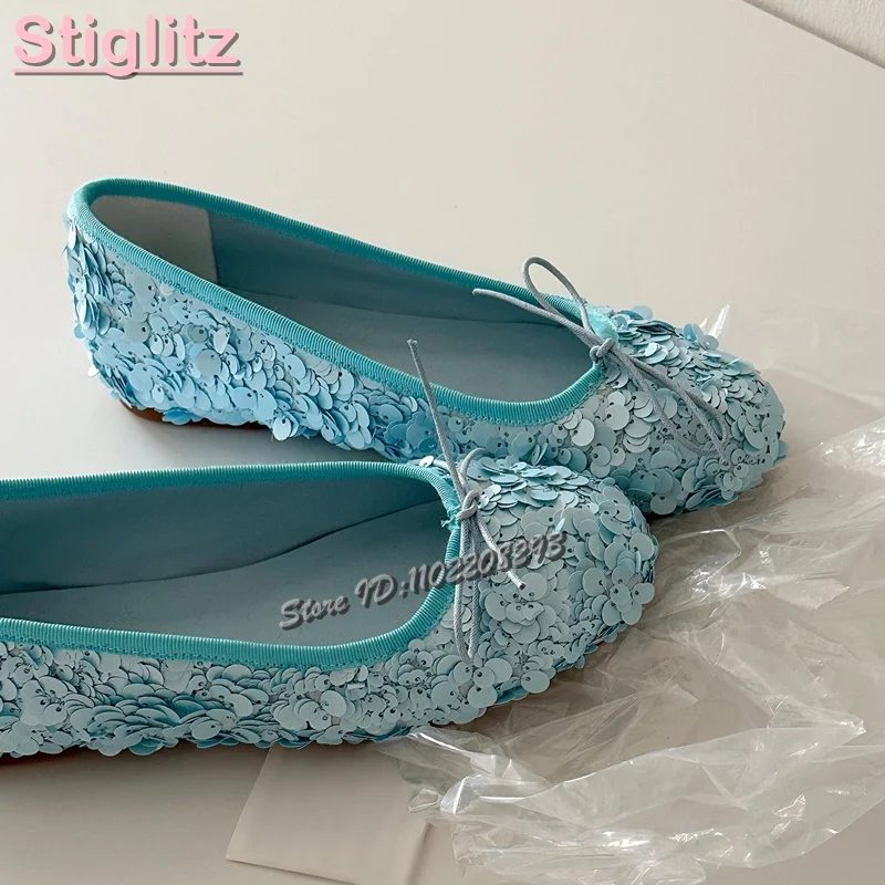 Sweet Blue Bling Ballet Flats Round Toe Sequined Butterfly-knot Shallow Slip-on Low Heel Pumps Fashion Women Daily Shoes 2025
Sweet Blue Bling Ballet Flats Round Toe Sequined Butterfly-knot Shallow Slip-on Low Heel Pumps Fashion Women Daily Shoes 2025