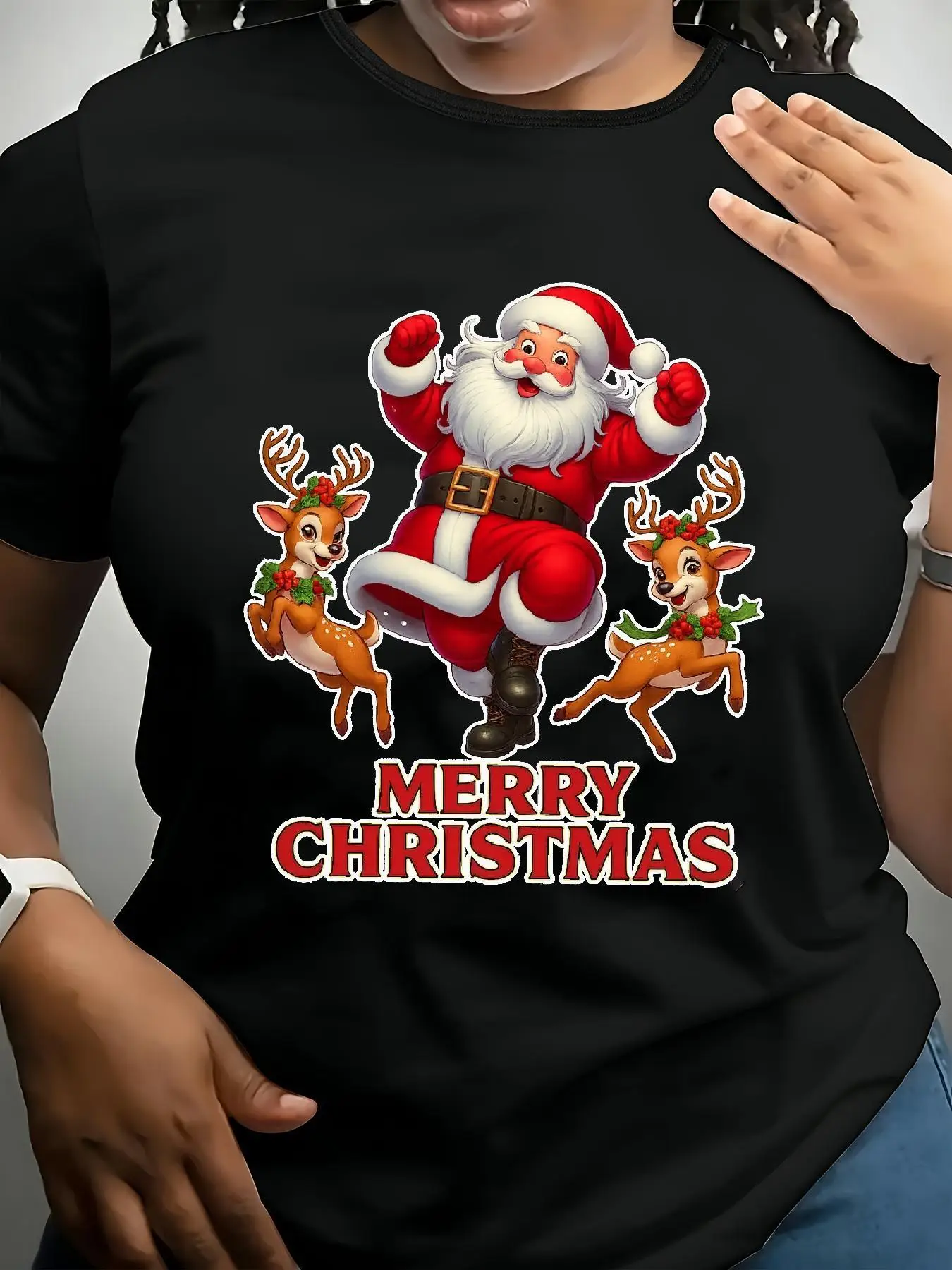 Merry Christmas Letter Printed Men's T-shirt 3D Santa Claus Pattern Short Sleeve Top Leisure O-neck Street Party Female Clothing
Merry Christmas Letter Printed Men's T-shirt 3D Santa Claus Pattern Short Sleeve Top Leisure O-neck Street Party Female Clothing