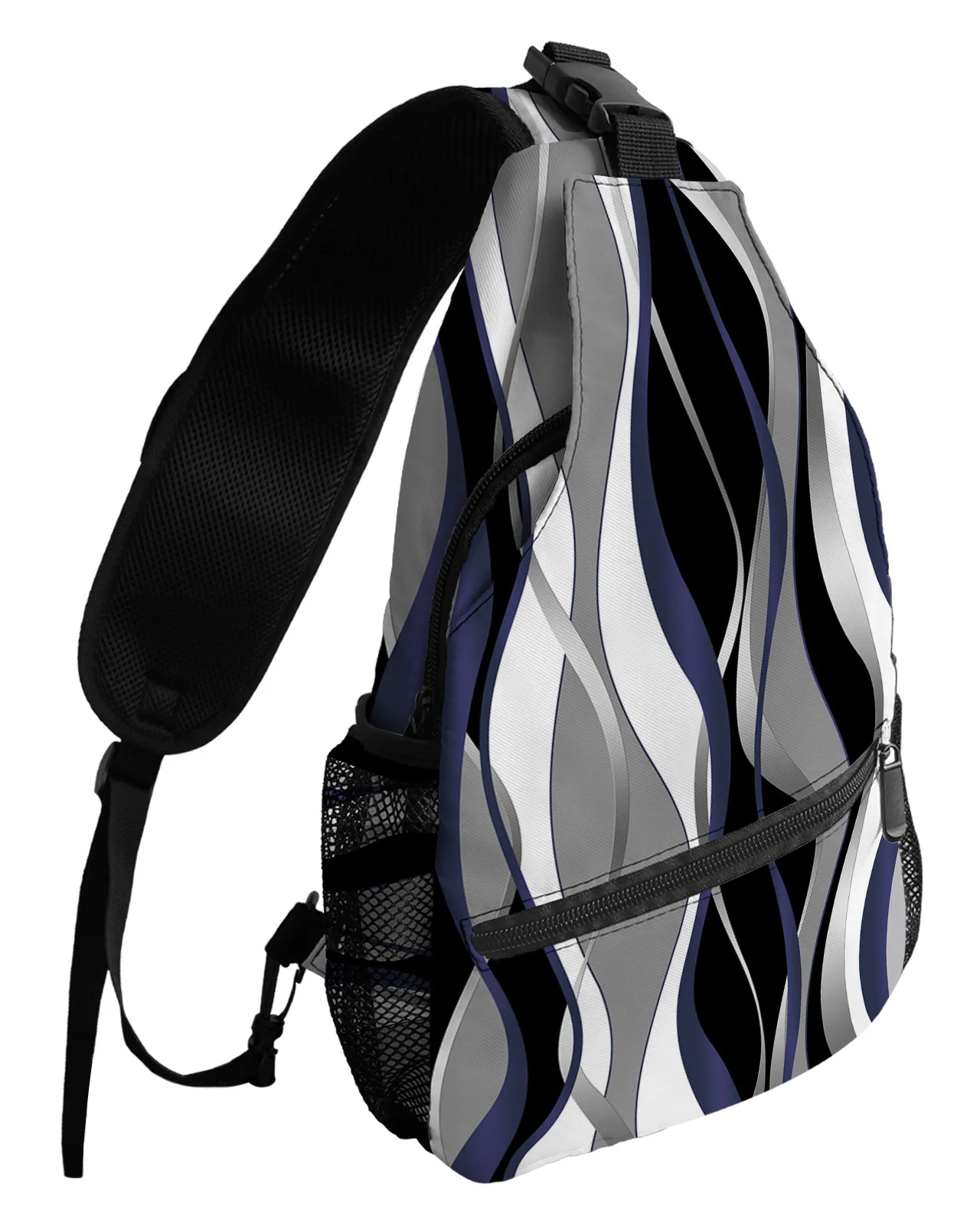 Abstract Lines Gradient Navy Blue Chest Bags For Women Men Waterproof Messenger Bags Travel Sport One Shoulder Crossbody Bag
Abstract Lines Gradient Navy Blue Chest Bags For Women Men Waterproof Messenger Bags Travel Sport One Shoulder Crossbody Bag
