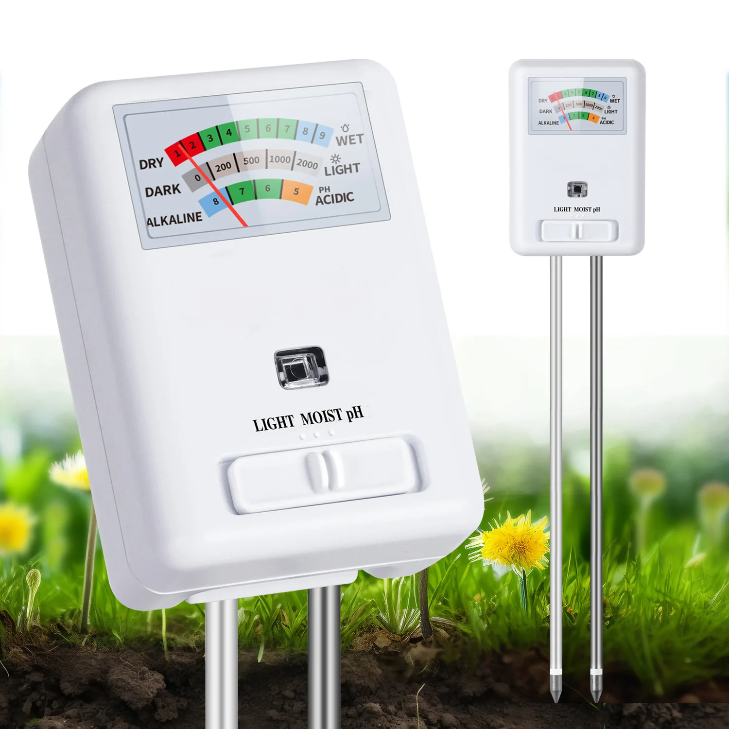 3 in 1 Soil PH Meter Farm Garden Fertility Tester Acidity Soil Moisture Test Detector for Indoor Planting, Potted Plants, Lawn
3 in 1 Soil PH Meter Farm Garden Fertility Tester Acidity Soil Moisture Test Detector for Indoor Planting, Potted Plants, Lawn