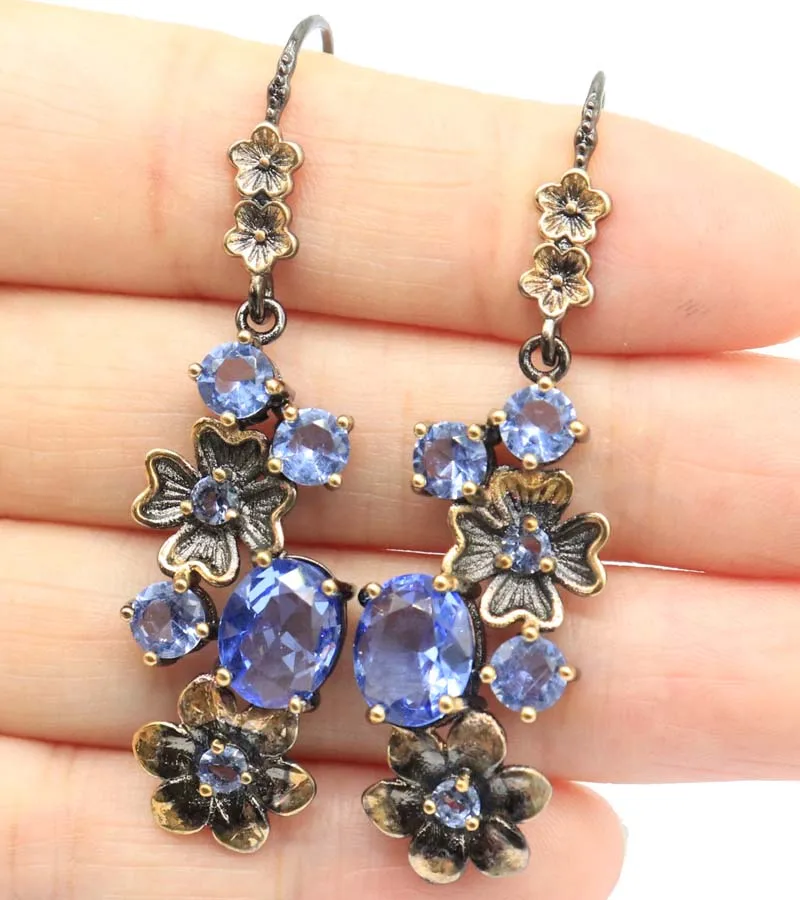 Buy 3 Get 1 Free 50x14mm Swiss Blue Topaz Green Emerald Violet Tanzanite Black Metal Silver Earrings
Buy 3 Get 1 Free 50x14mm Swiss Blue Topaz Green Emerald Violet Tanzanite Black Metal Silver Earrings