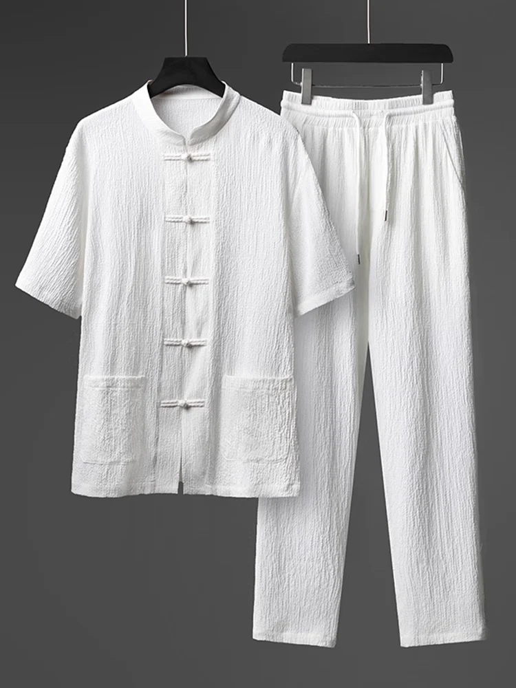 Льняной комплект: рубашка с коротким рукавом и брюки для мужчин, летний, тонкий, в стиле ретро, с пуговицами, китайский костюм Тан, повседневная спортивная одежда, молодежный, длинный рукав.
Льняной комплект: рубашка с коротким рукавом и брюки для мужчин, летний, тонкий, в стиле ретро, с пуговицами, китайский костюм Тан, повседневная спортивная одежда, молодежный, длинный рукав.