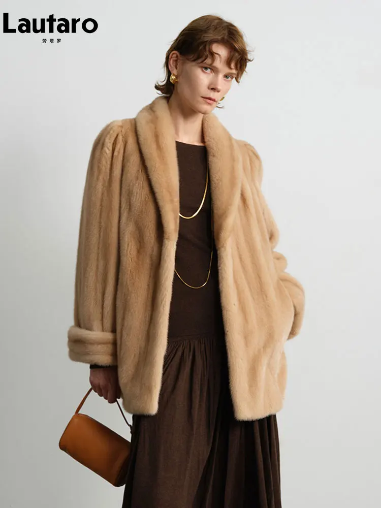 Lautaro Winter Thick Warm Faux Mink Fur Coat Women with Shawl Collar Luxury High Quality Elegant Chic Fluffy Jacket Clothes 2026
Lautaro Winter Thick Warm Faux Mink Fur Coat Women with Shawl Collar Luxury High Quality Elegant Chic Fluffy Jacket Clothes 2026